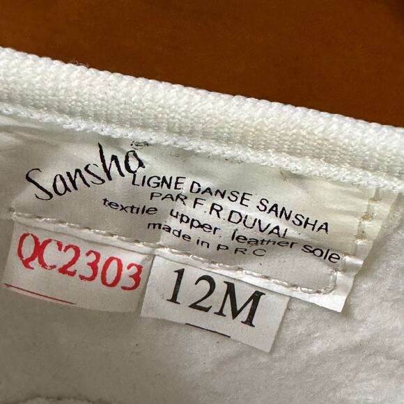 Sansha Women's Tivoli White Canvas Dance Shoes size 12M New QC2303 - Picture 6 of 7